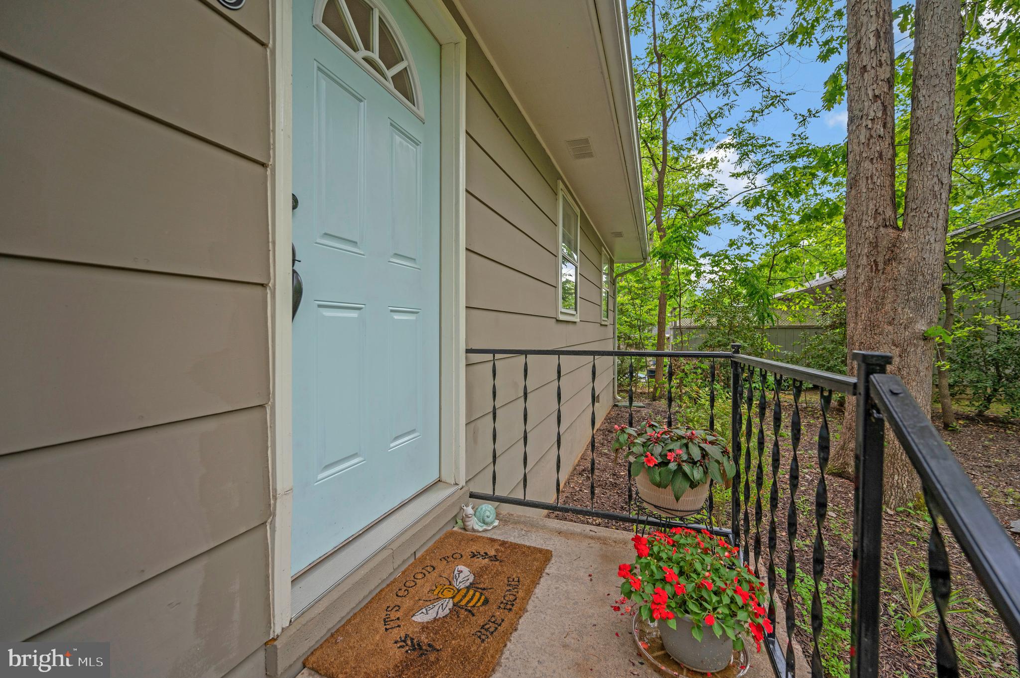 front door and stoop