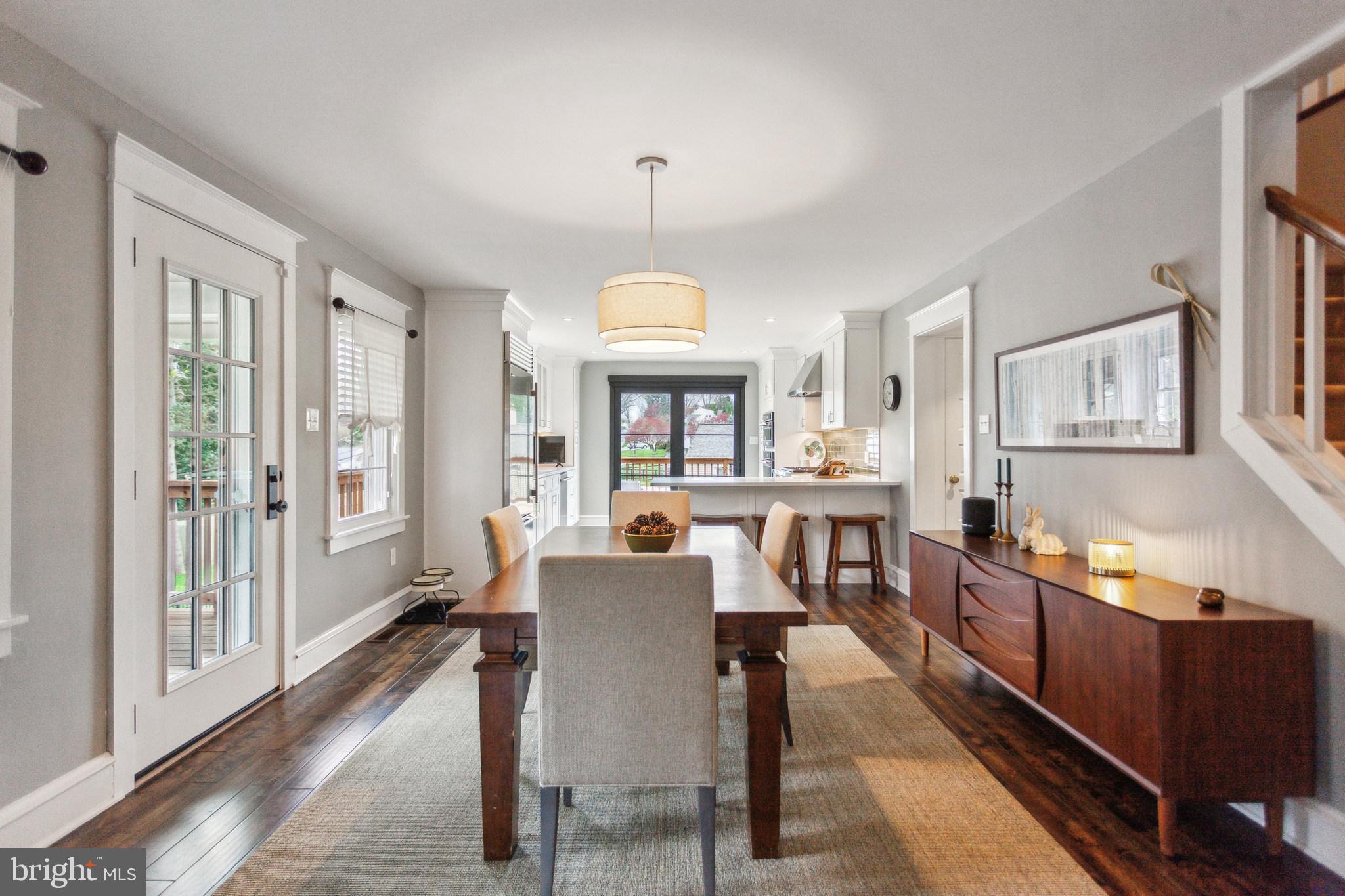 20 Moreland Road Paoli, PA 19301 - Photo 6 of 30 a dining room with furniture a chandelier and wooden floor