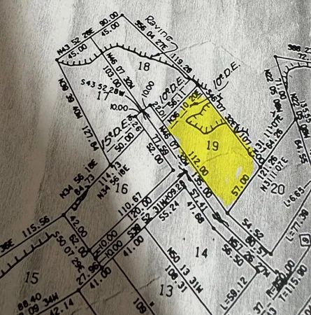 an aerial view of a swimming pool