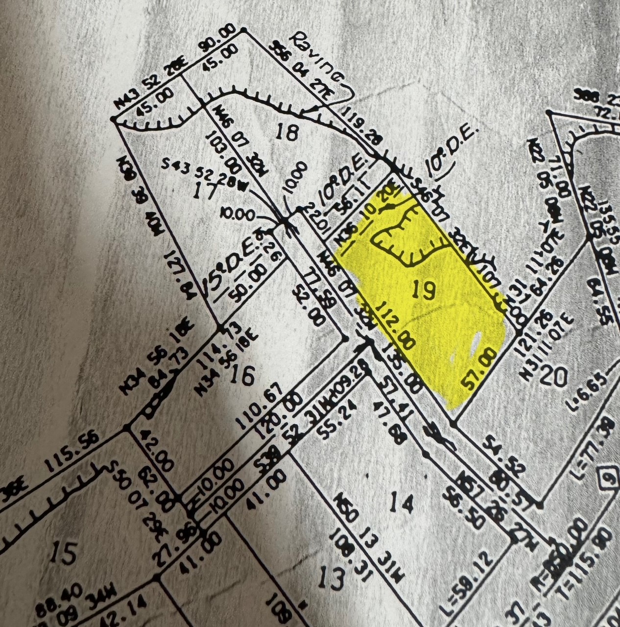 an aerial view of a swimming pool