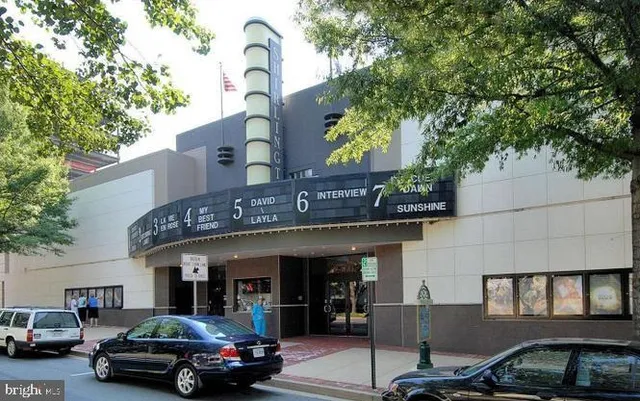 a view of a car park in front of a building