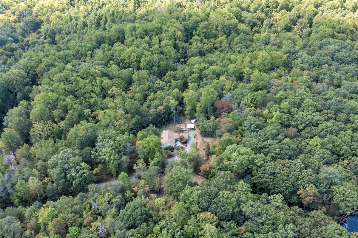 1605 Raspberry Branch Lane Montvale, VA 24122 - Photo 64 of 78 an aerial view of residential house with outdoor space and trees all around
