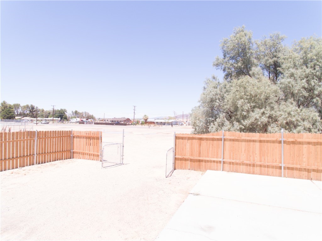 Wooden fence entrance