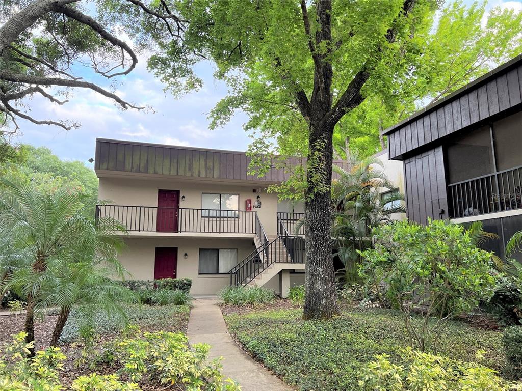 11723 Raintree Village Boulevard, Unit D Temple Terrace, FL 33617 - Photo 1 of 1 a house that has a tree in front of it