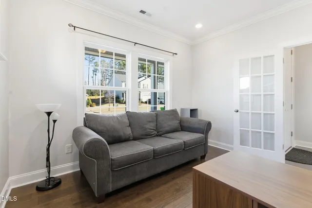 a view of a room with storage