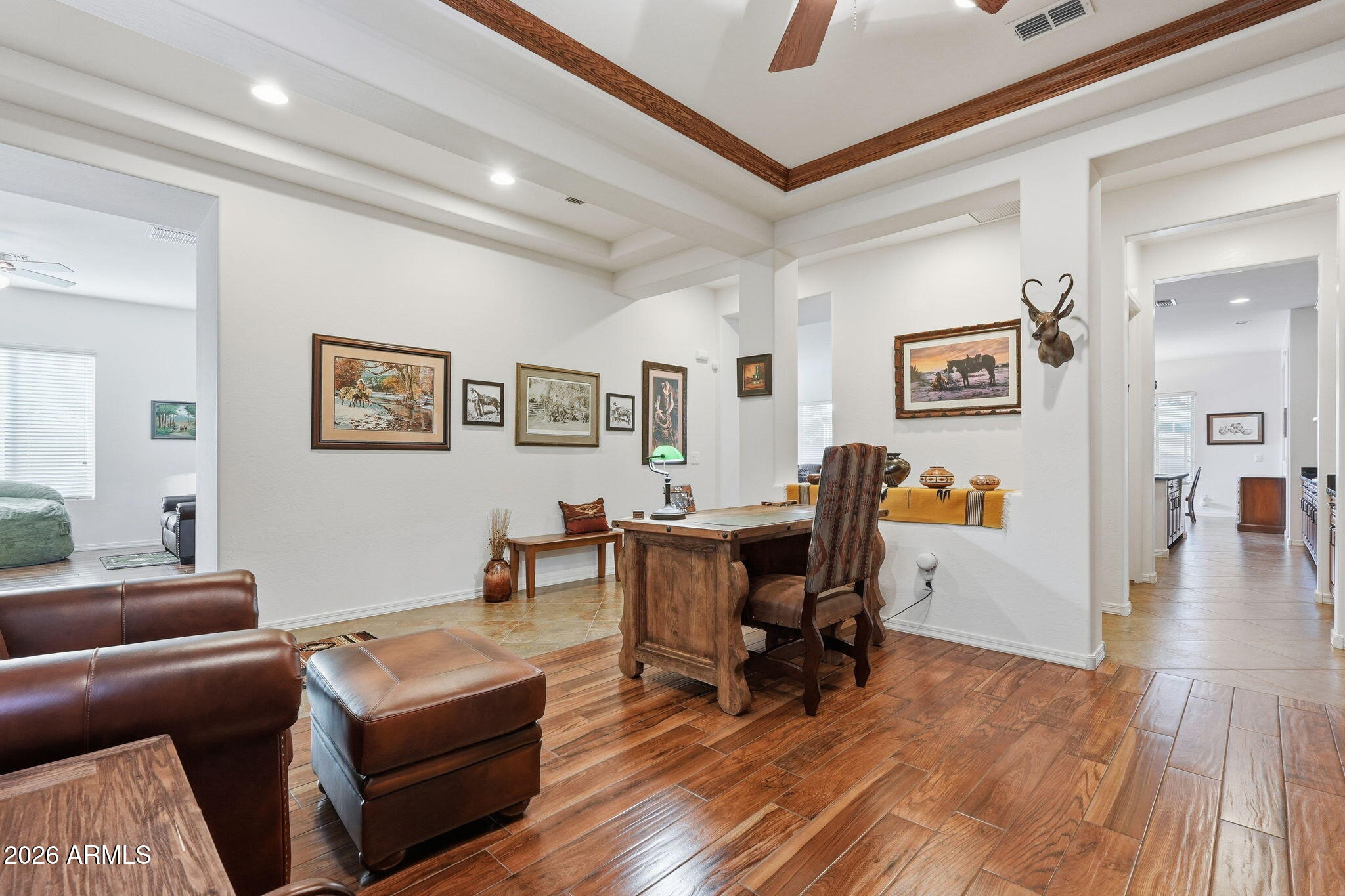20066 East Russet Road Queen Creek, AZ 85142 - Photo 11 of 59 a living room with furniture and a wooden floor
