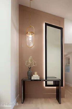 a view of spacious bedroom with furniture