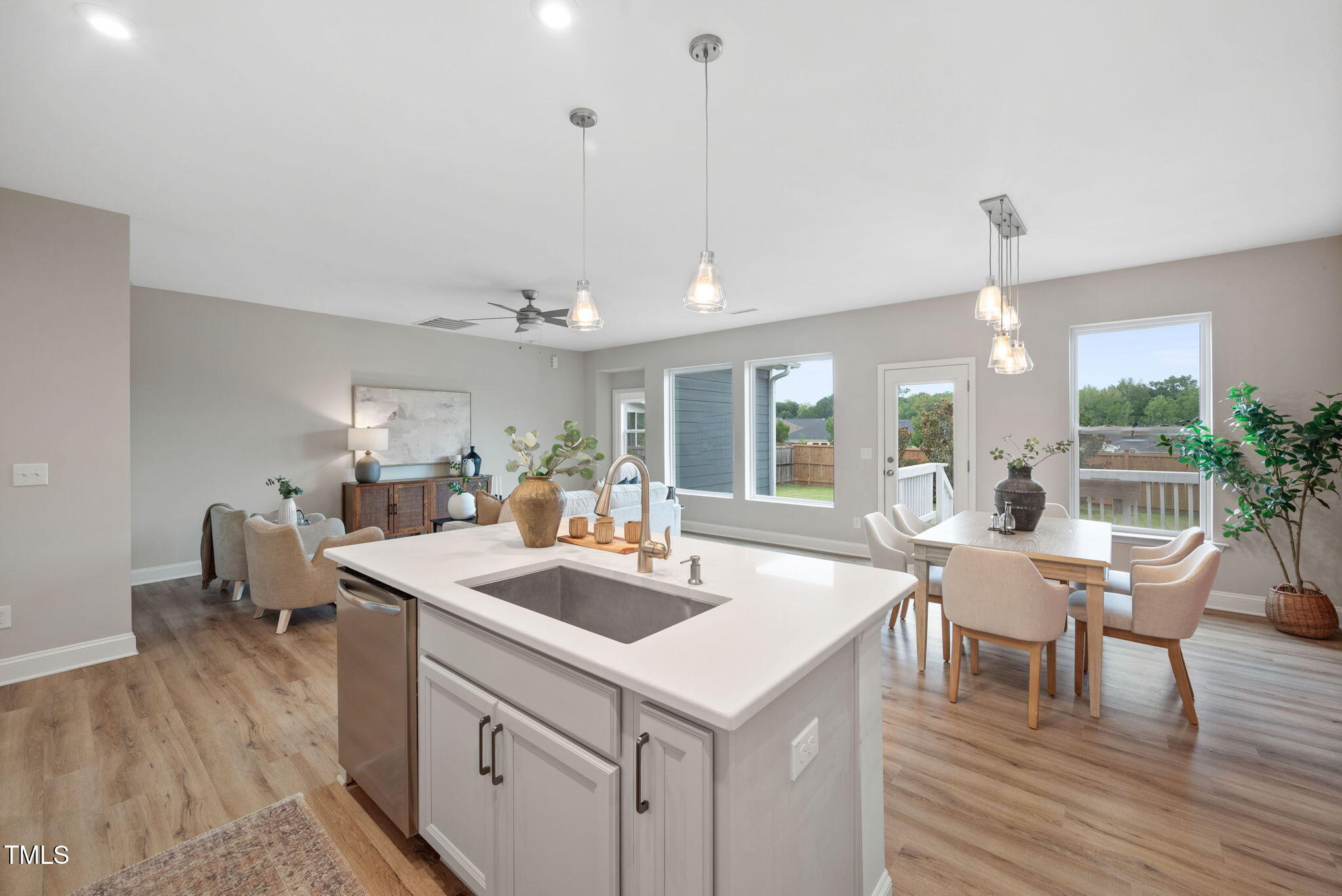 1821 Cypress Cove Drive Wendell, NC 27591 - Photo 7 of 31 a view of living room with granite countertop furniture and wooden floor