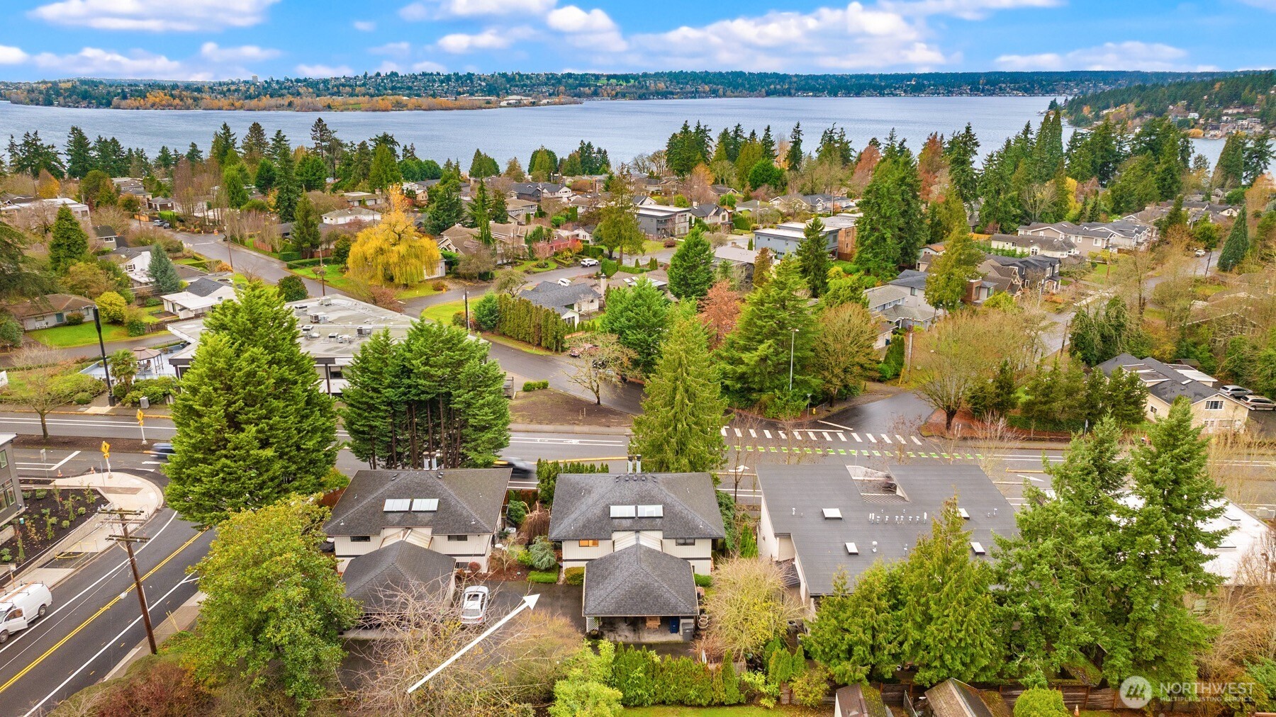 12 18th Avenue, Unit A Kirkland, WA 98033 - Photo 28 of 29 an aerial view of residential building with outdoor space and swimming pool