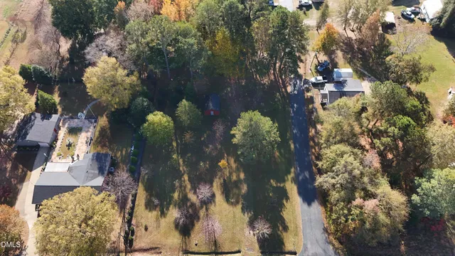 a sunset view of a yard