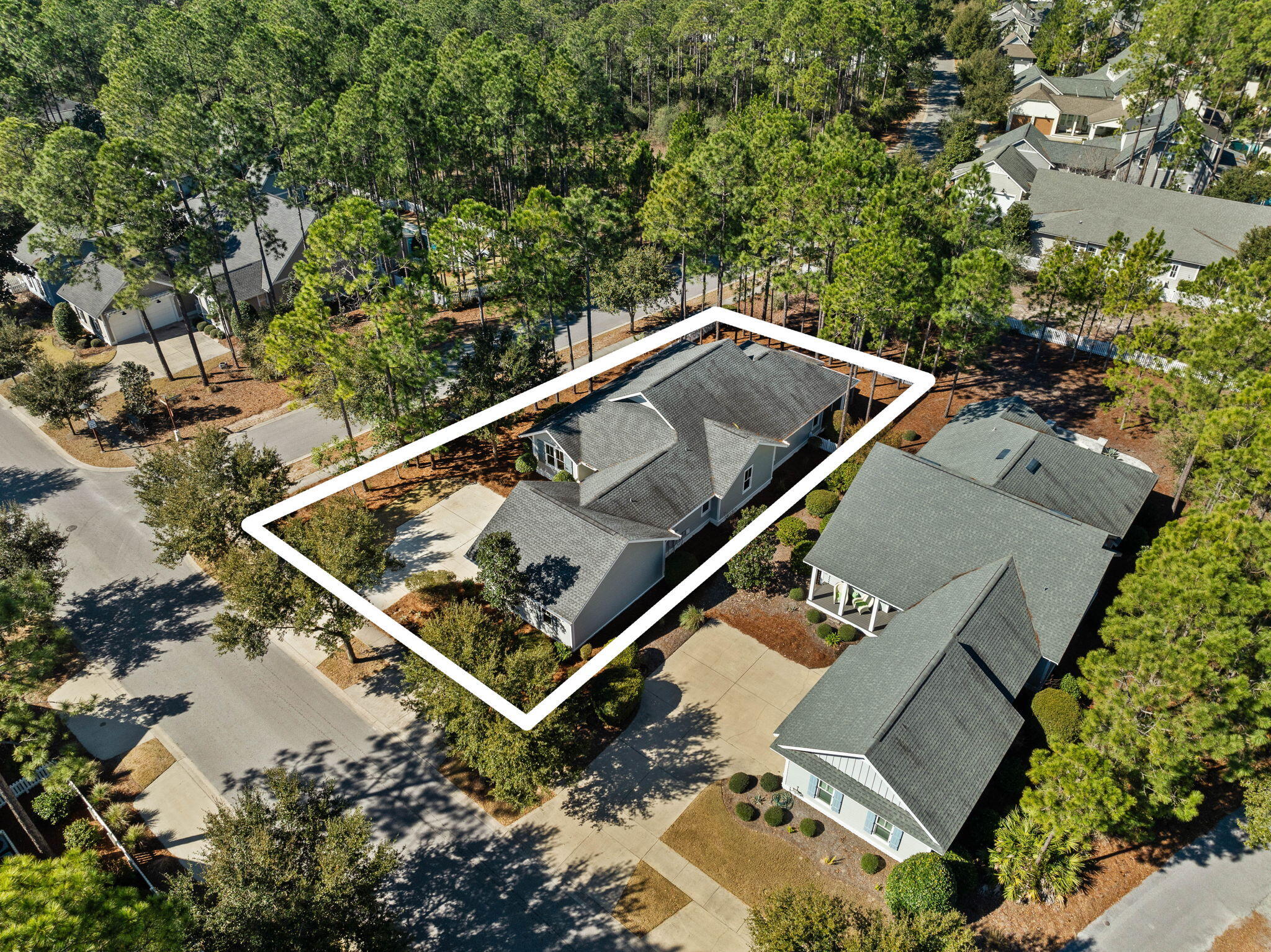 821 Breakers Street Inlet Beach, FL 32461 - Photo 8 of 69 an aerial view of house with a yard