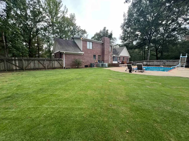 a backyard of a house