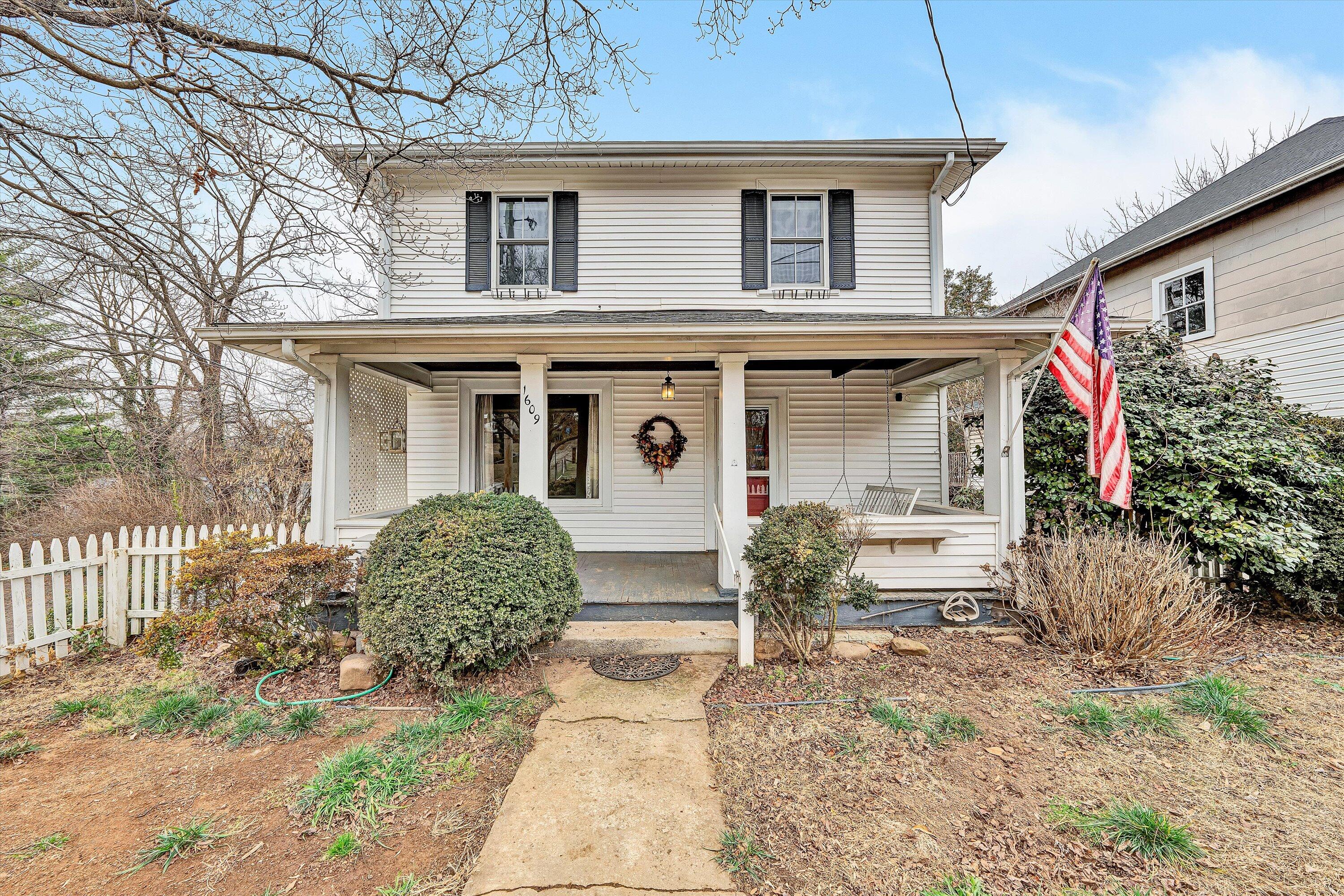 front view of a house with a porch