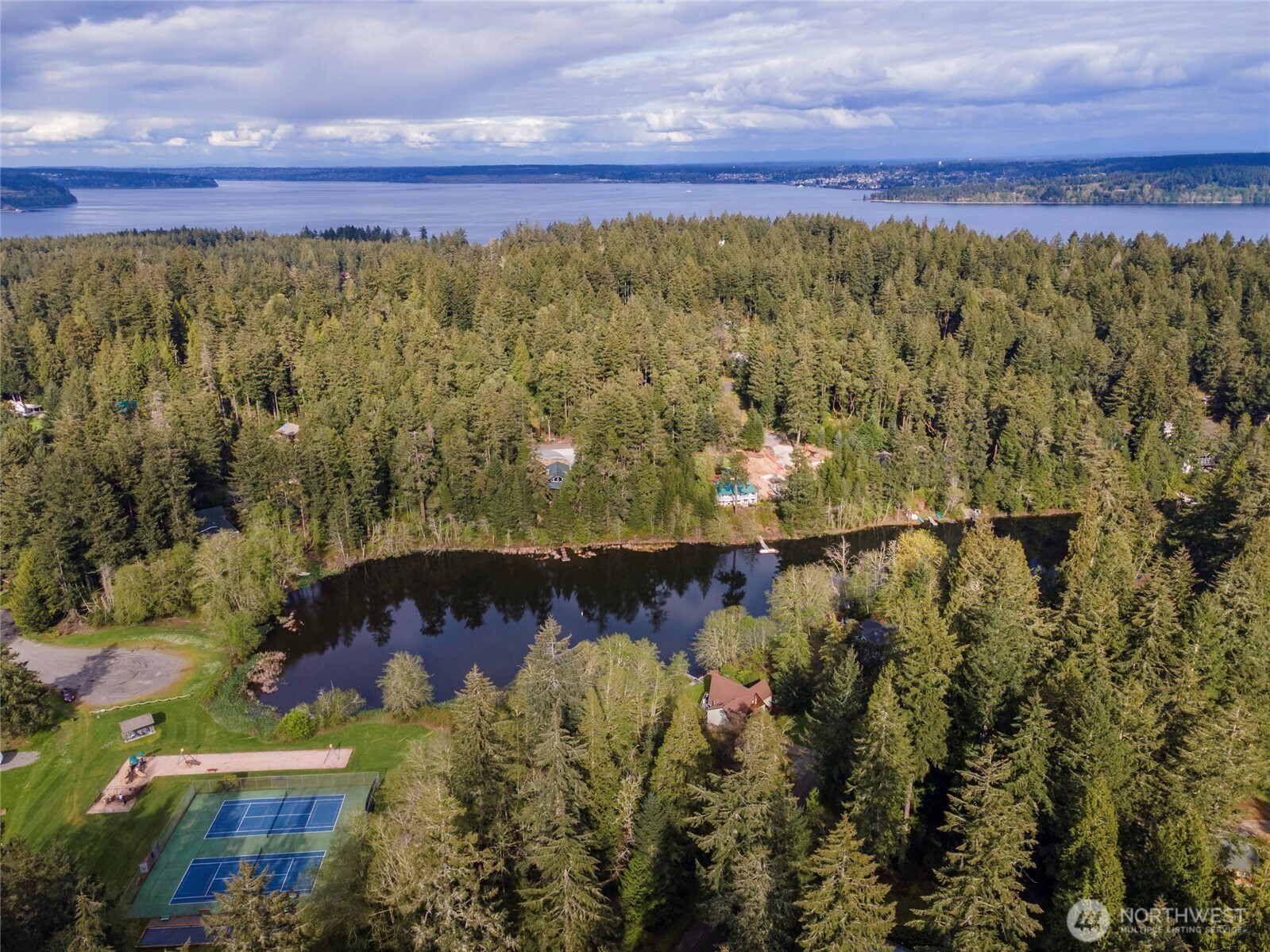 11018 Matthews Way Anderson Island, WA 98303 - Photo 18 of 19 a view of a lake with a mountain view