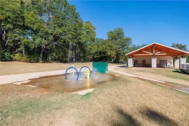 an aerial view of multiple house
