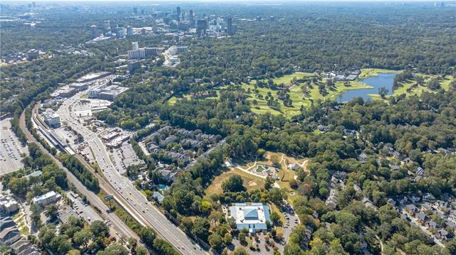 a view of a city from a balcony