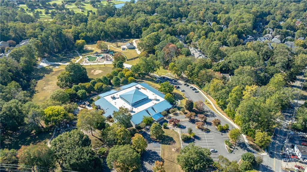3660 Peachtree Road Northeast, Unit H2 Atlanta, GA 30319 - Photo 47 of 55 an aerial view of a house with a yard