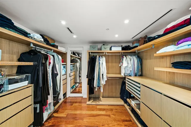 a view of a walk in closet