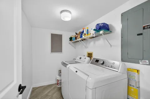 a bedroom with a bed and dresser