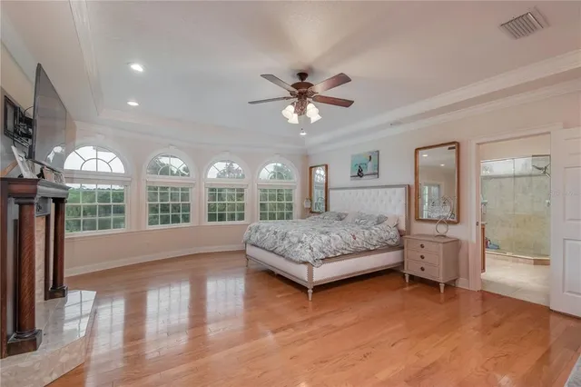 a view of a bench in a backyard