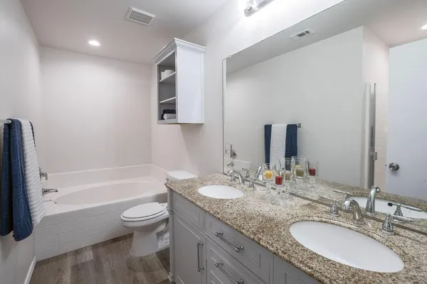 a view of small space with racks on the wall