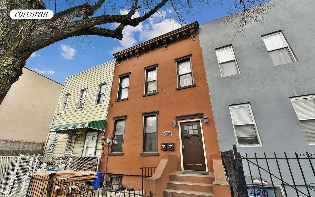 a front view of a building