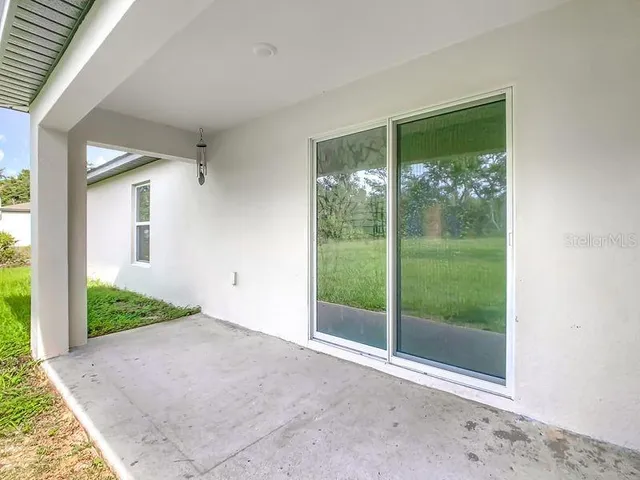 a view of a garden from a windows