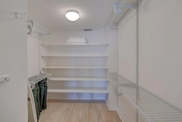a view of a walk in closet