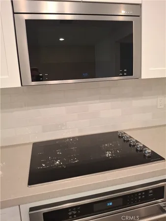 a view of table and microwave
