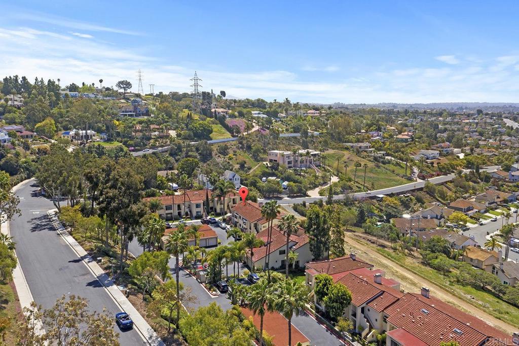 an aerial view of a city