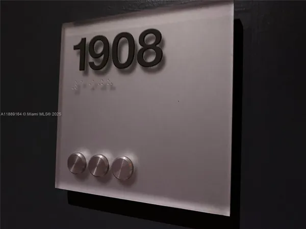 a close up of a door