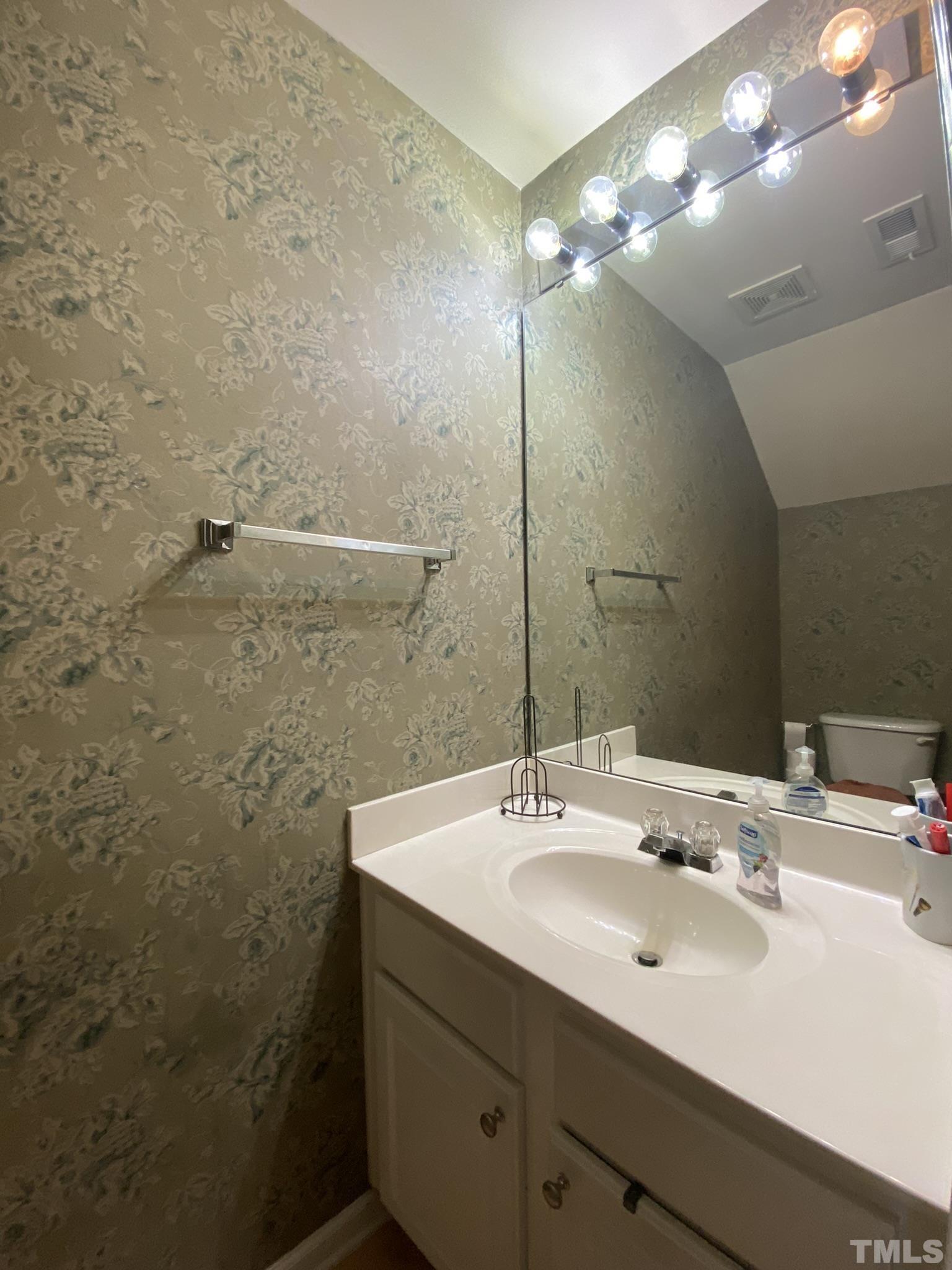7251 Galon Glen Road Raleigh, NC 27613 - Photo 4 of 26 a bathroom with a sink and a mirror