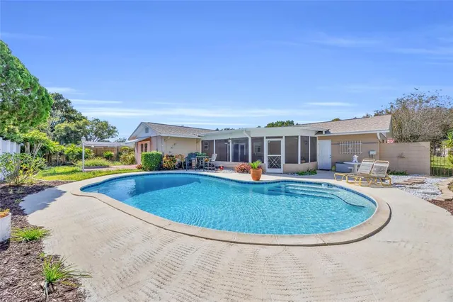 a view of outdoor space yard swimming pool and patio
