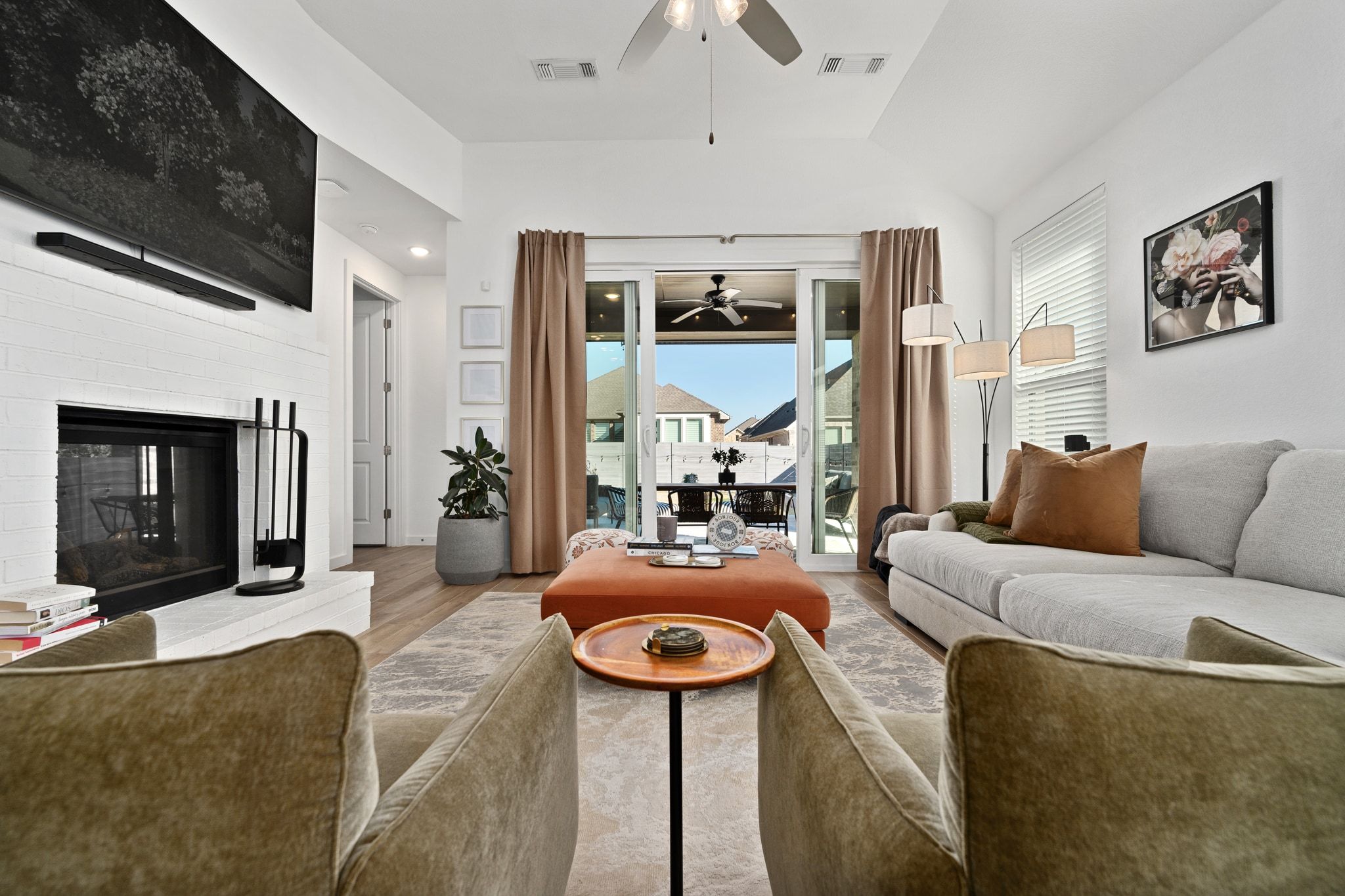 1201 Highcrest Georgetown, TX 78628 - Photo 19 of 40 The living room presents grand bi-parting glass doors!