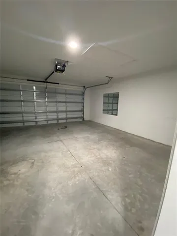 a view of a garage