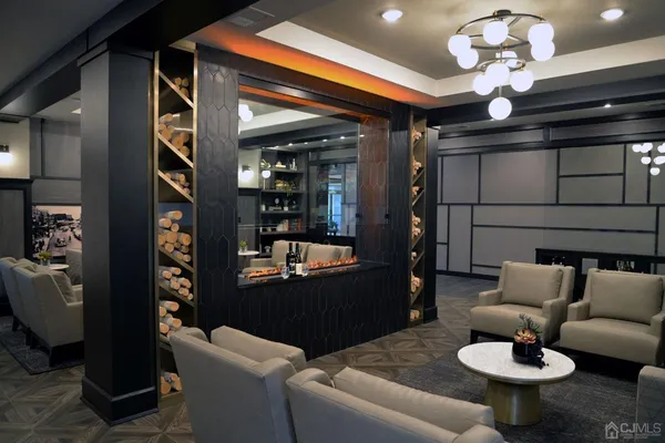 a view of a living room and dining room