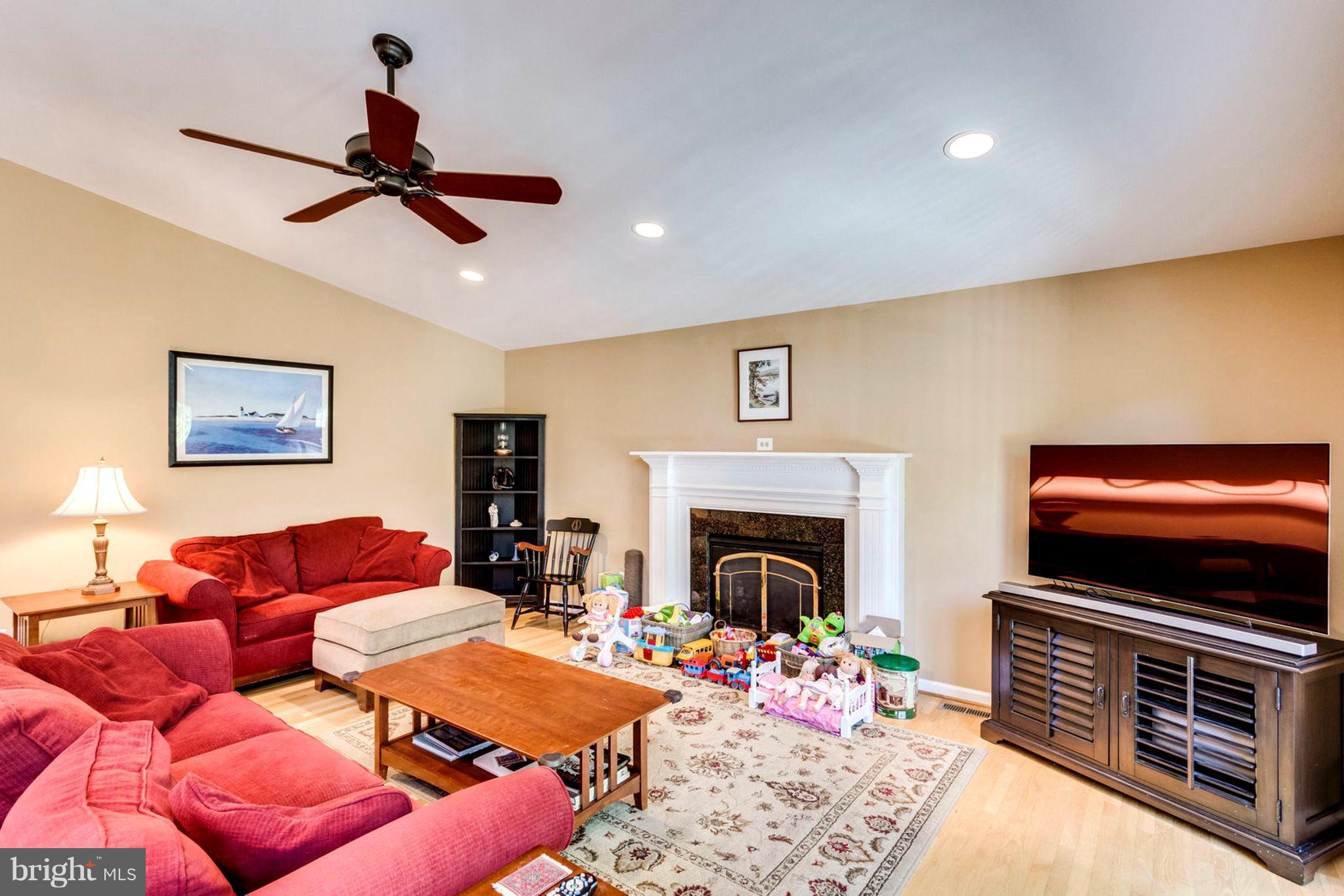 1801 Olney Road Falls Church, VA 22043 - Photo 19 of 84 Family Room w/Cathedral Ceiling & Gas Fpl