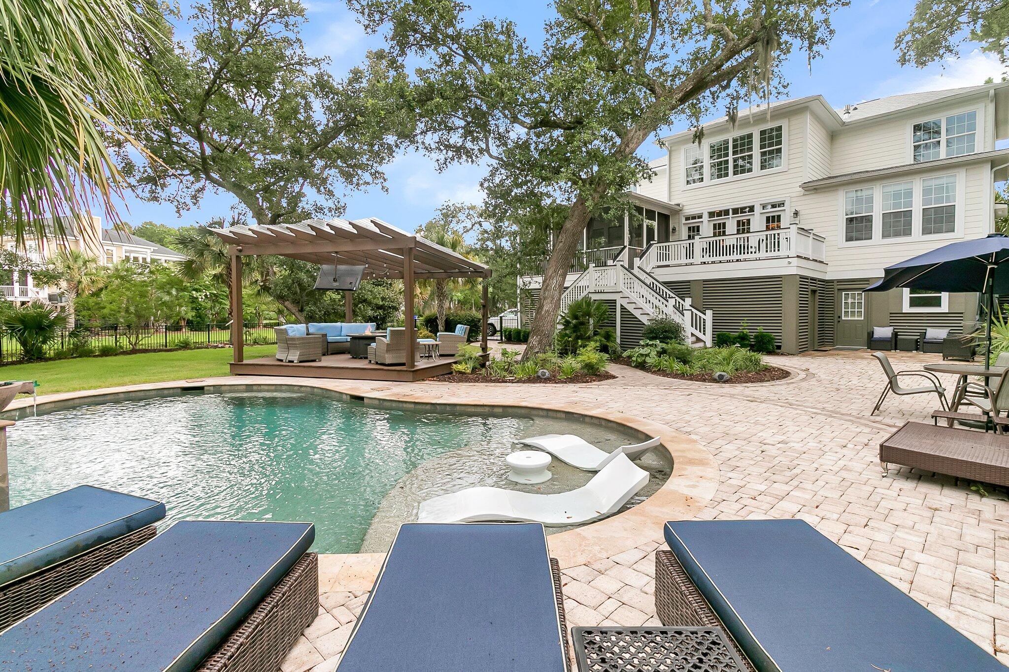 3065 Intracoastal View Drive Mount Pleasant, SC 29466 - Photo 3 of 81 Pool, Cabana & Back of Home