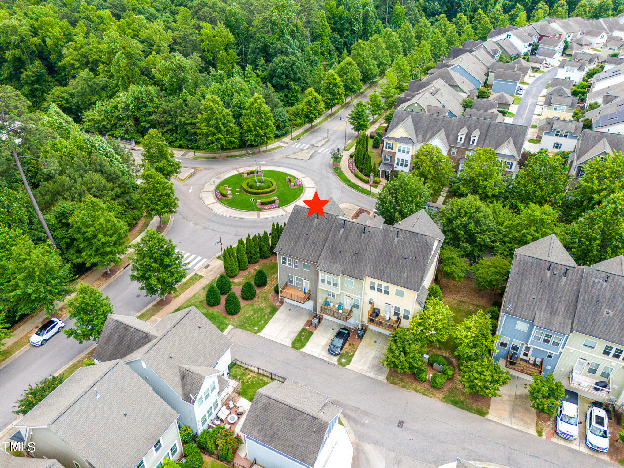 1435 Van Page Boulevard Raleigh, NC 27607 - Photo 7 of 41 an aerial view of a house a garden and swimming pool