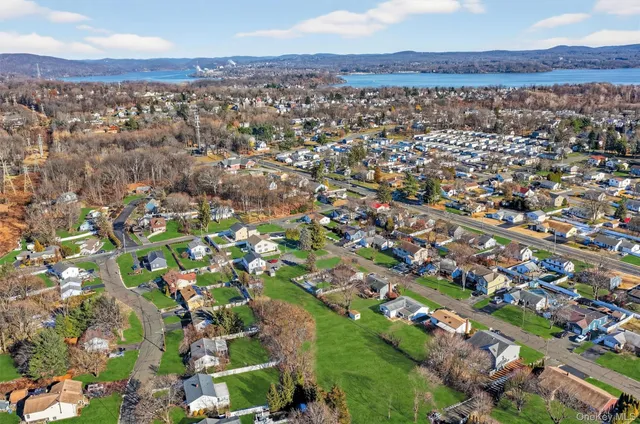 an aerial view of a city
