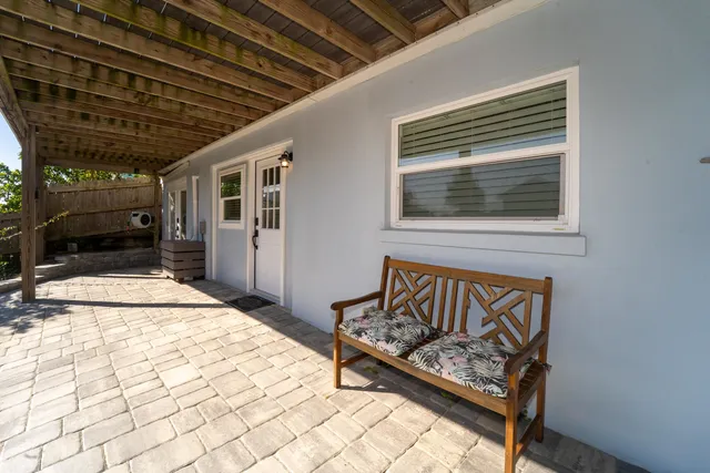 a bedroom with furniture