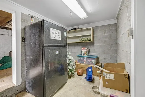 a room with storage and utility