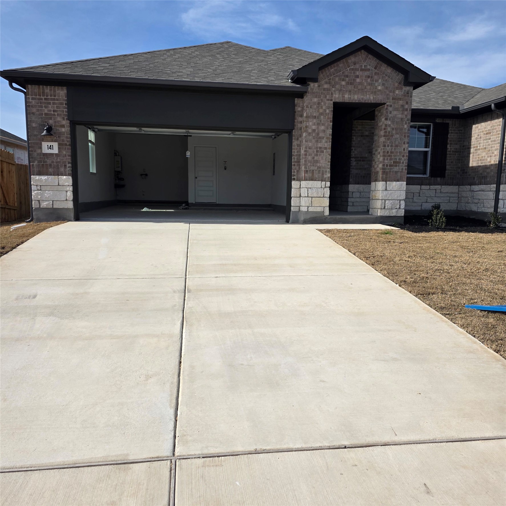 a front view of a house