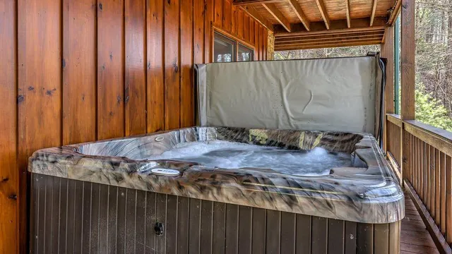 a view of a wooden door