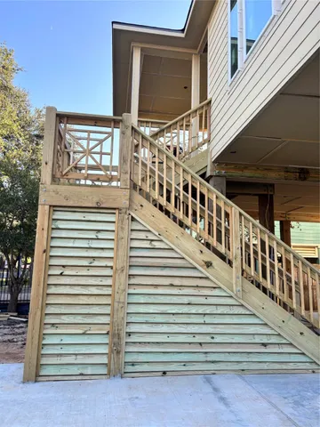 a view of a house with a stairs