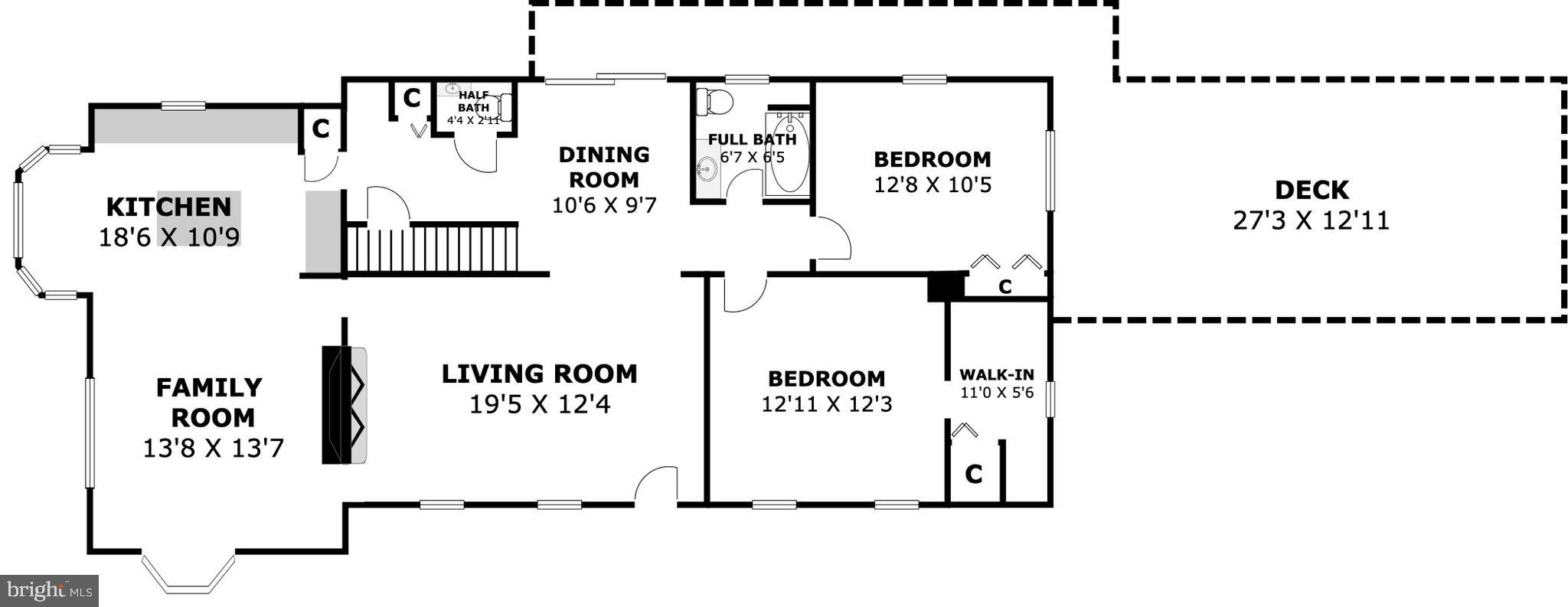 613 Pershing Drive Silver Spring, MD 20910 - Photo 41 of 43 Main Level Floor Plan