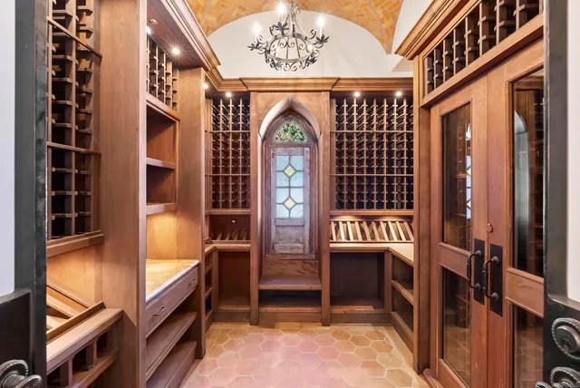 a view of front door with furniture