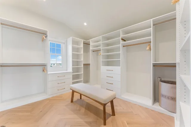 a view of a balcony with wooden floor