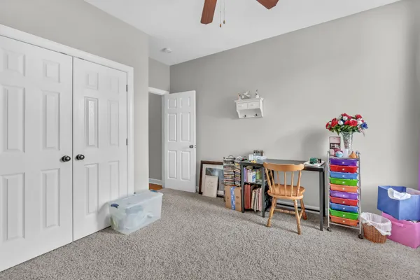 a room with furniture and a table