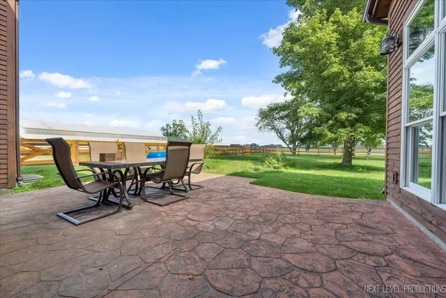 a view of a outdoor space with sitting area